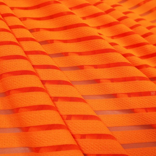 Ausbrenner Jersey Querstreifen & gemustert - orange