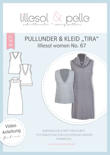 Papierschnittmuster Lillesol women No.67 Pullunder & Kleid Tira