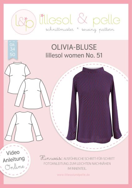 Papierschnittmuster Lillesol women No.51 Olivia-Bluse