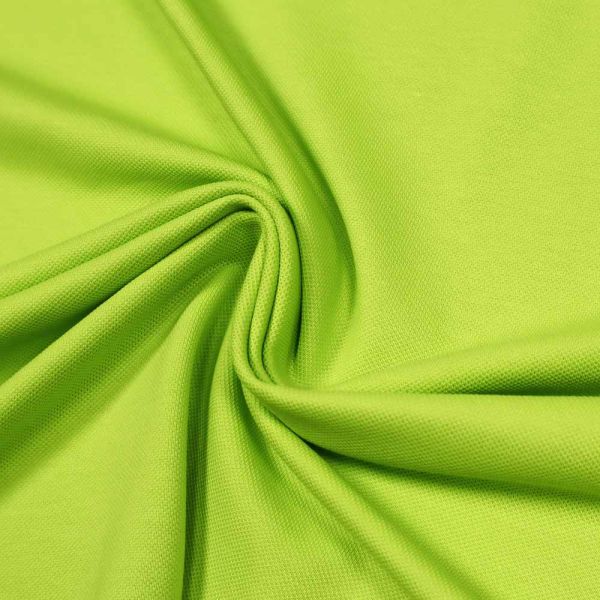 Stretch Piqué-Jersey uni - neon-grün Extra breit !