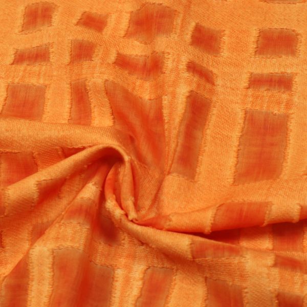 Dekostoff Jacquard Fil Coupé Batik - orange (2.Wahl)