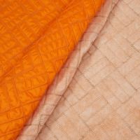 Stepper / Jacken Steppstoff Grafik-Muster - orange/beige