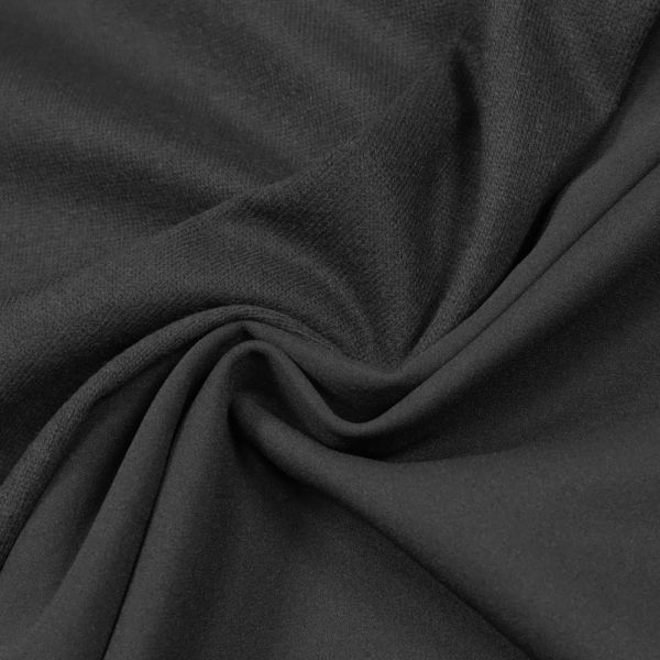 Softshell Jersey-Strickstoff uni - schwarz
