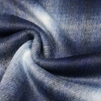 Wollstoff-Mix Mantelstoff Karo - eisblau/marineblau/schwarz
