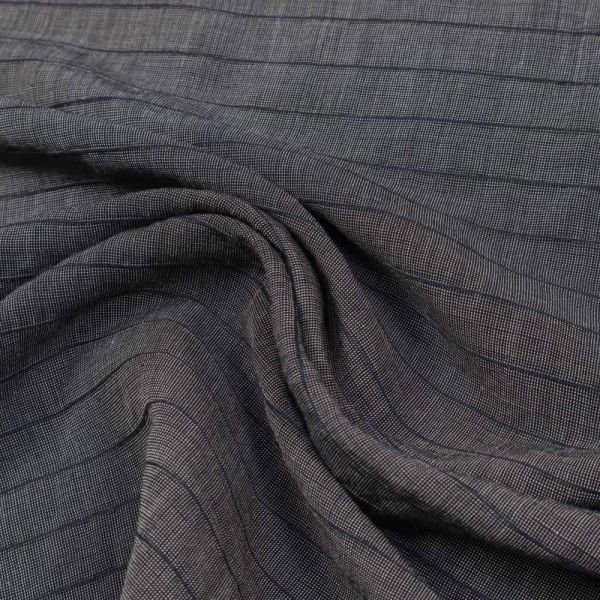 Viskose- Kostümstoff Querstreifen & Diagonal Melange - schwarz/grau/wollweiss