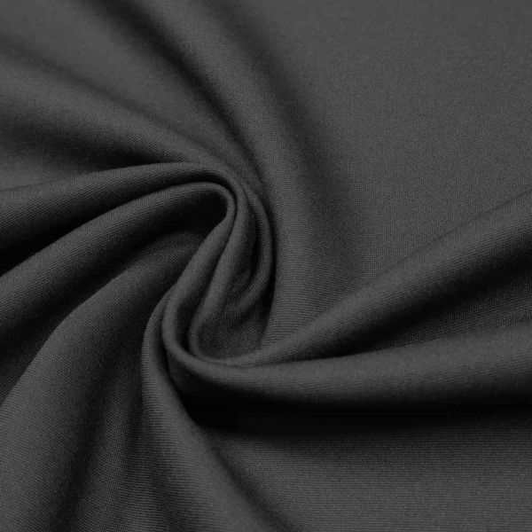 Schurwolle-Polyester Mix Kostümstoff uni - schwarz