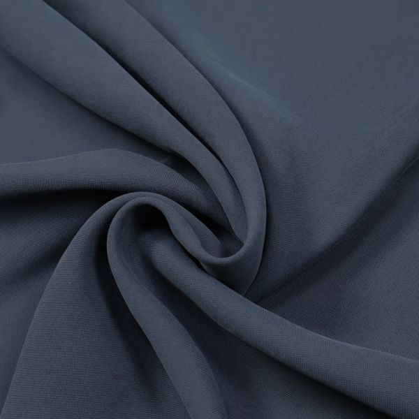 Viskose-Polyester-Mix feine Struktur uni - marineblau