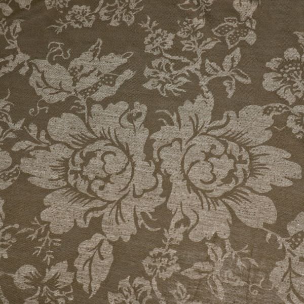Jersey mit Blumen-Motiv - khaki/beige