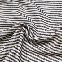 Sweatshirt Stoff Querstreifen - wollweiss/schwarz Extra breit ! (2.Wahl)