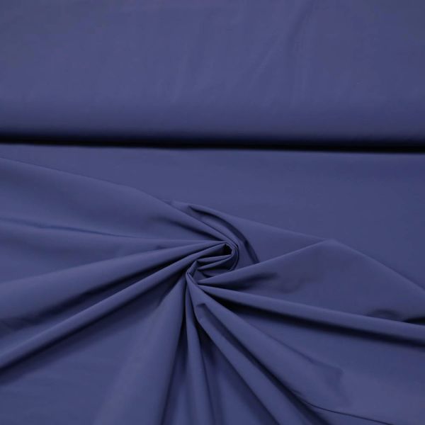 Stretch-Acetat Kleiderstoff uni - dunkelblau