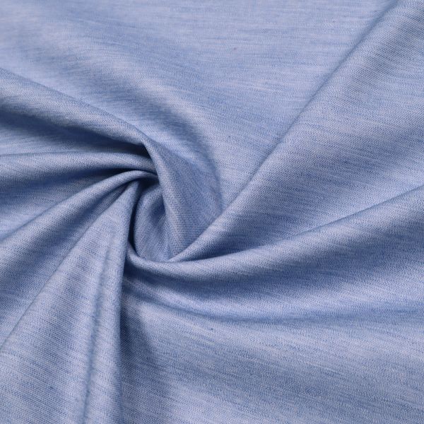 Hemden- und Blusenstoff Melange - jeansblau/weiss