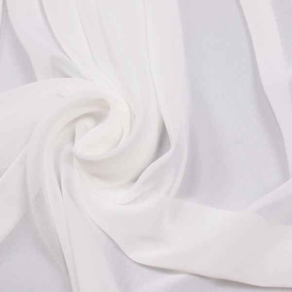 Recycelt Polyester Brautkleid Chiffon uni - weiss (GRS zertifiziert)
