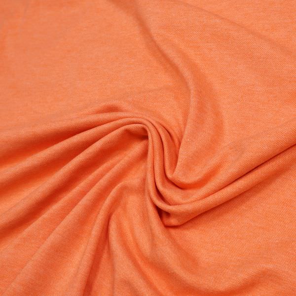 Piqué Baumwolljersey Melange - orange (2.Wahl) Extra breit !