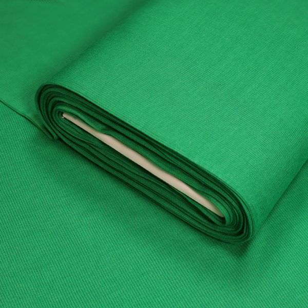 Rippen- Bündchenstoff Schlauchware uni - grün