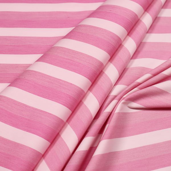 Baumwolle-Polyester Mix Blusenstoff Stretch & Streifen - rosé/pink/fuchsia