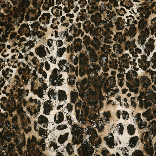 Stretch Spitze mit Leoparden-Muster - beige/braun