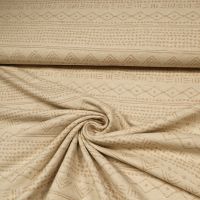Jacquard mit Ethno-Muster - wollweiss/beige