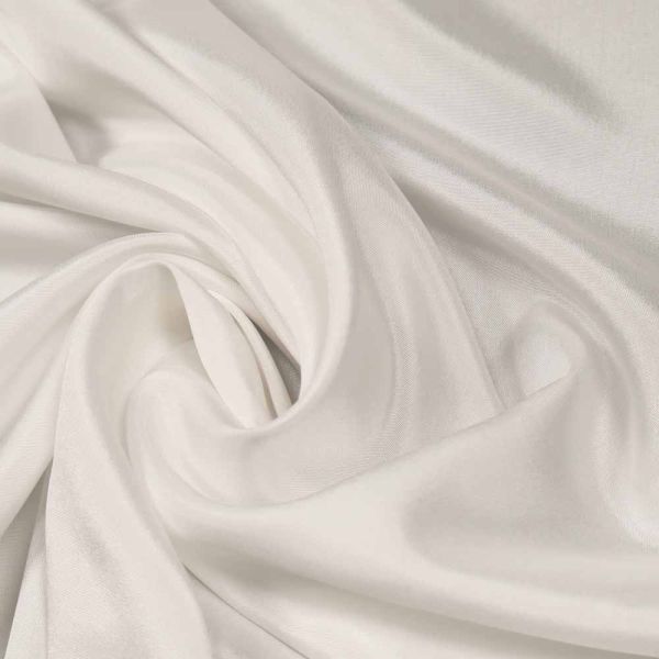 Viskose-Polyester Mix Futterstoff Serge uni - weiss