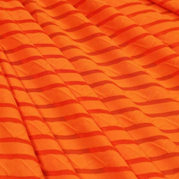 Ausbrenner Jersey Querstreifen & gemustert - orange