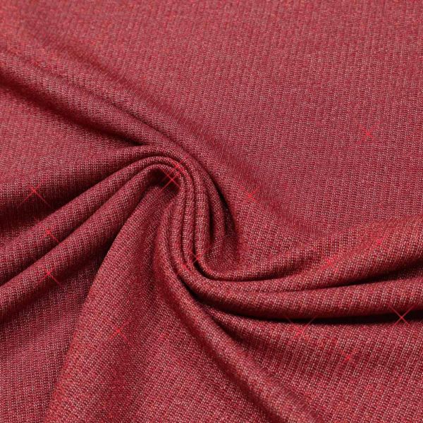 Sweatshirt Stoff mit Lurex & Streifen - dunkelrot/wollweiss/rot Extra breit !