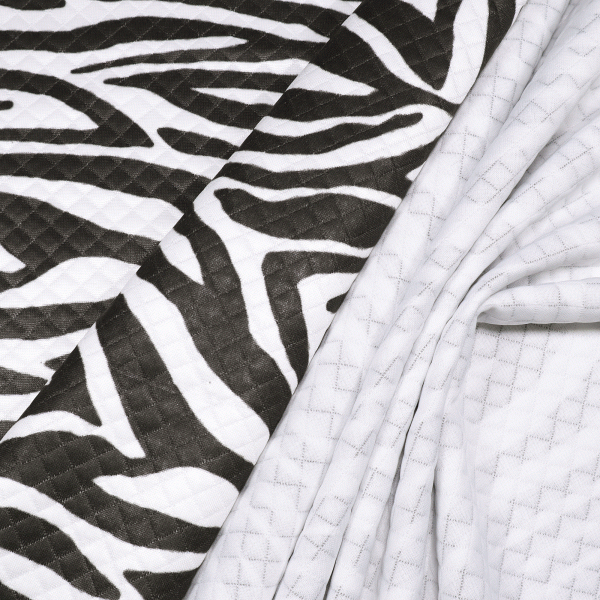 Stepp Jersey mit Zebra-Muster - schwarz/weiss