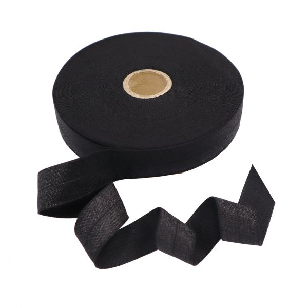 YKK elastisches Falzband 20mm - schwarz