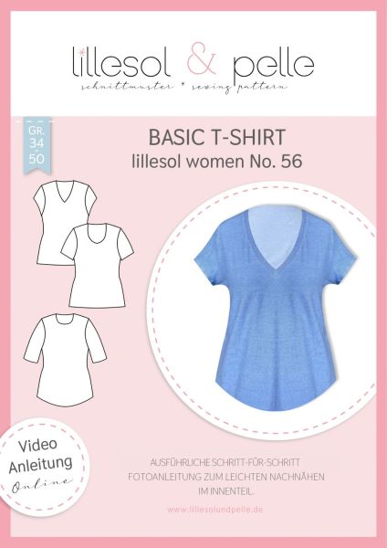 Papierschnittmuster Lillesol women No.56 Basic T-Shirt