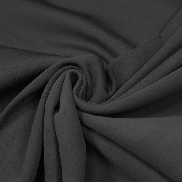 Jersey Softshell mit Schaumstoffeinlage uni - schwarz