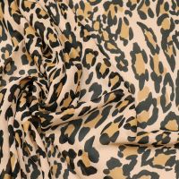Viskose Crêpe Chiffon mit Leopardenmuster - beige/hellbraun/schwarz