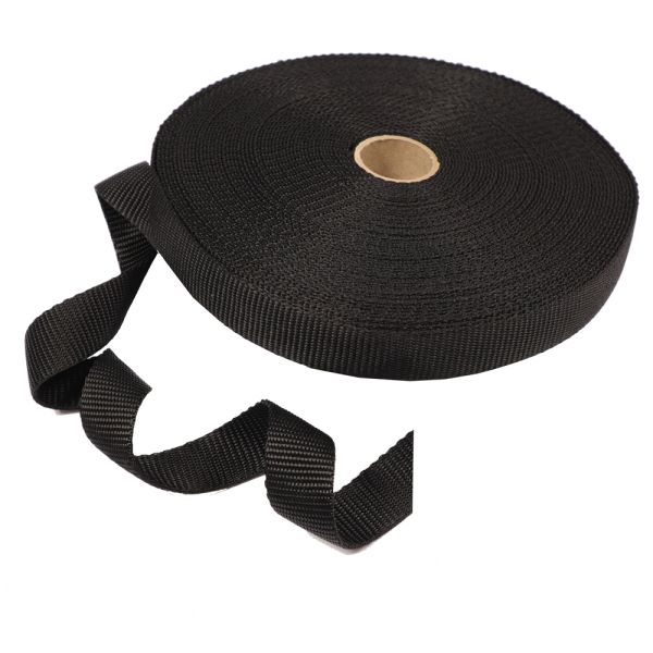 Webband Rucksack Gurtband - schwarz 2,5 cm